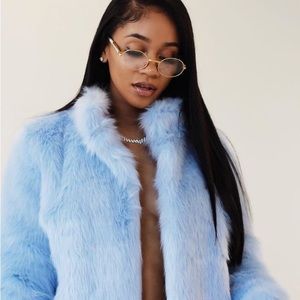 Meshki Ice Blue Fur Coat💎